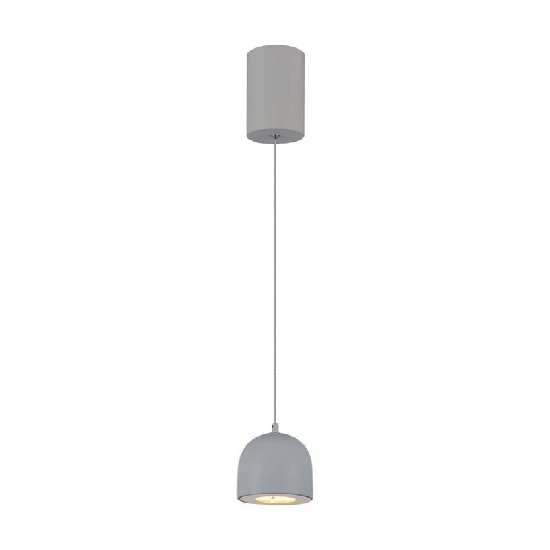 V-TAC Lampadario LED a Sospensione 8.5W a Forma di Coppa in Metallo Ø10*162cm 3000K Colore Grigio Chiaro