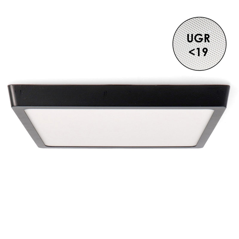 Pannello Di Superficie Nero Quadrato Da 25W Cct