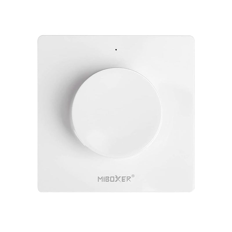 Interruttore MiBoxer MiLight Controller da muro con rotella Dimmer RF 2.4GHz - Bianco