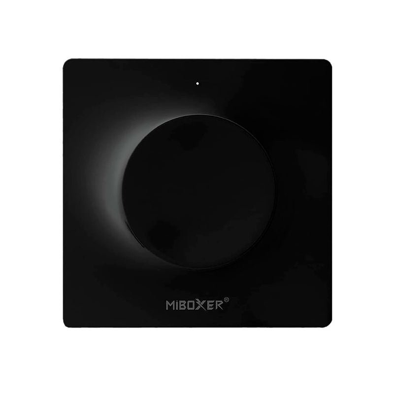 Interruttore MiBoxer MiLight Controller da muro con rotella Dimmer RF 2.4GHz - NERO