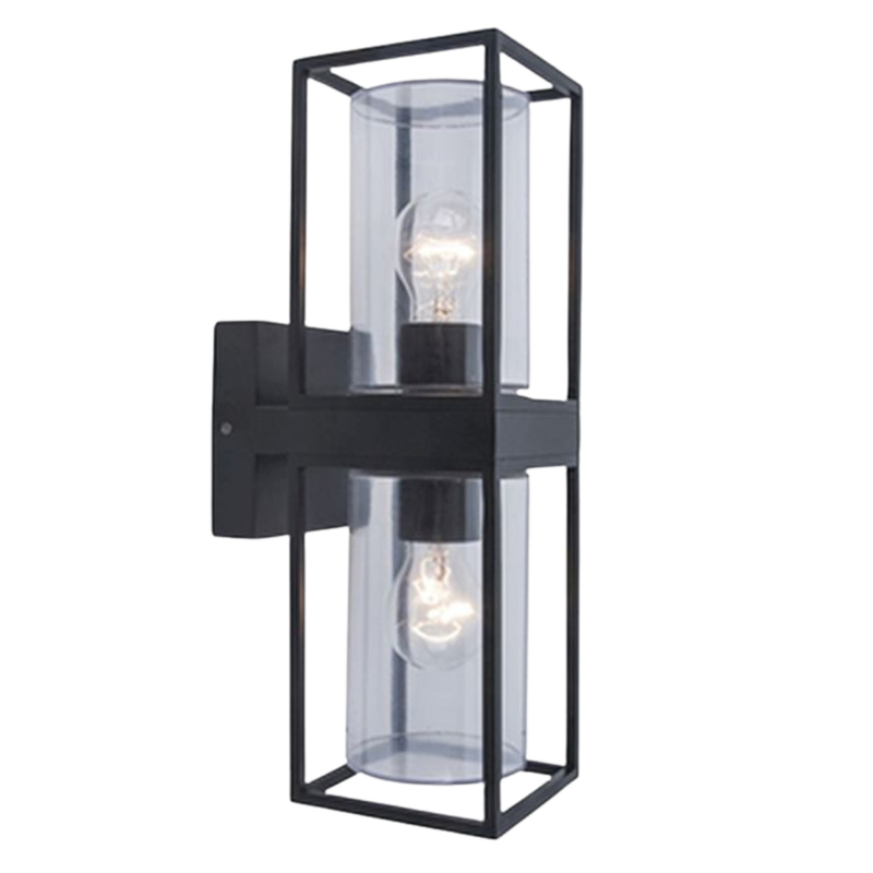 Lampada da Parete FLAIR con attacco 2 X E27 IP44 - Colore Nero