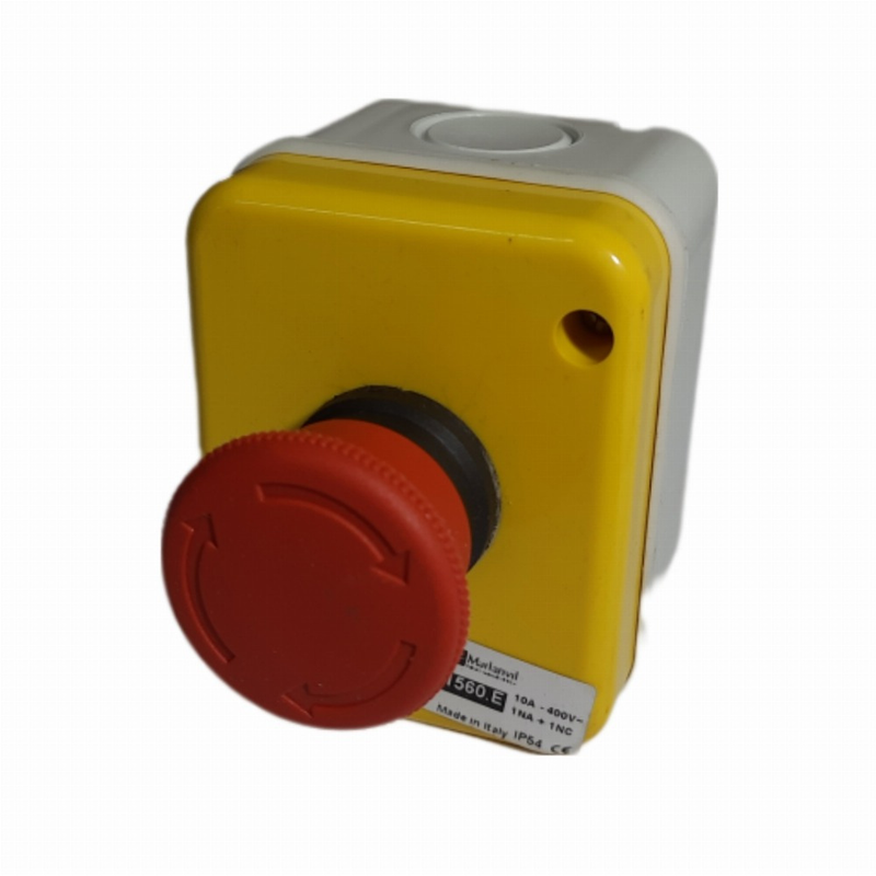 PULSANTE DI EMERGENZA A FUNGO CON RIPRISTINO IP54