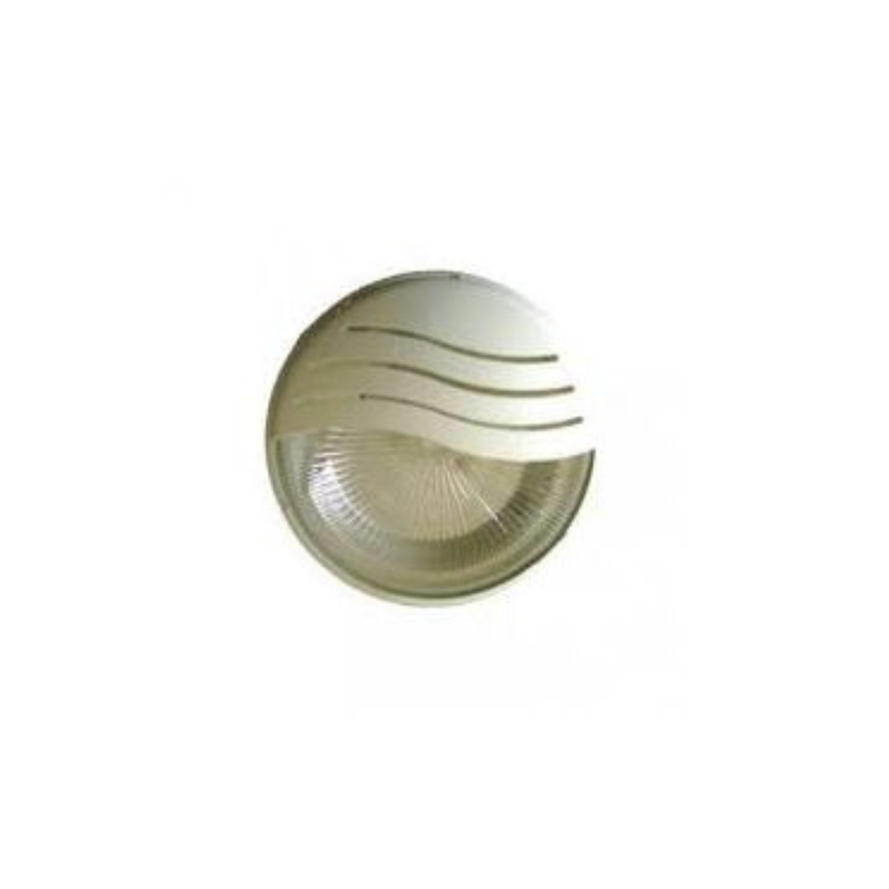 Plafoniera IP44 con Vetro e Paraluce - Fascia A . Colore Bianco