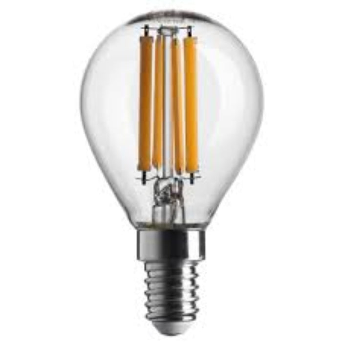 LAMPADINA E14 FILAMENTO 6W 6500K G45 806LM TRASPARENTE - ElettroWatt.eu