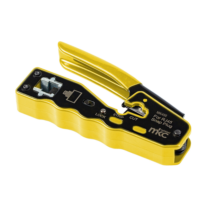 MK450 - Pinza crimpatrice compatta con tecnologia passante 8P/RJ45