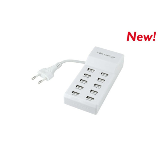 Caricatore da tavolo 50W - 10 Prese USB - Elettrowatt