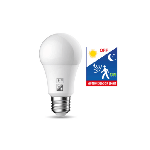 GOCCIA LED E27 1055 LM 11W SENSORE CREPUSCOLARE E PIR 4500K - ElettroWatt.eu