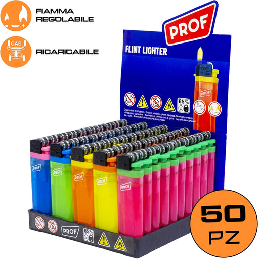 ACCENDINO FLUO TRASPARENTE - CONFEZIONE 50 PZ - PREZZO A CONFEZIONE - Elettrowatt
