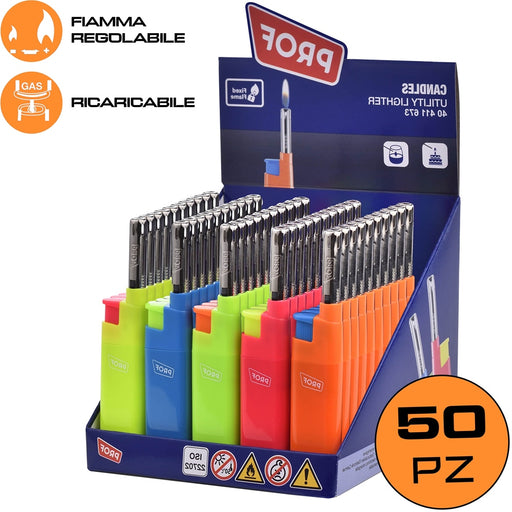 ACCENDINO CANDLES BICOLOR FLUO CONF. 50PZ - ElettroWatt.eu