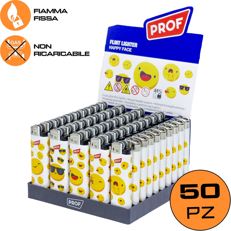 ACCENDINO USA E GETTA SMILE  - CONFEZIONE 50PZ - PREZZO A CONFEZIONE - Elettrowatt