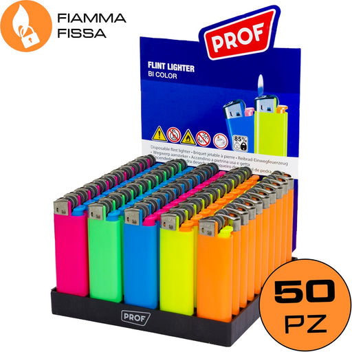 ACCENDINO TINTA UNITA FLUO - CONFEZIONE 50 PZ - PREZZO A CONFEZIONE - Elettrowatt