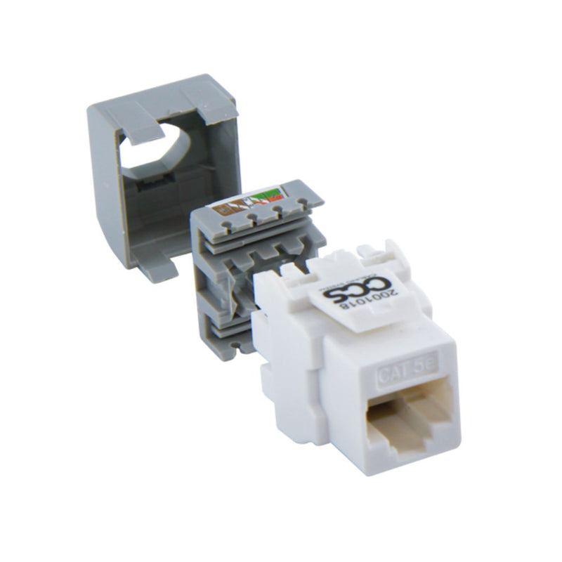 Presa CCS Cat.5E RJ45 non schermata UTP EASY CRIMP – T568A/B colore bianco