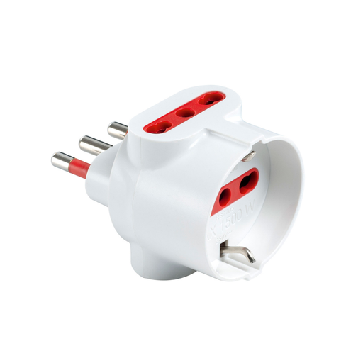 Adattatore Triplo 16A Colore Bianco - Elettrowatt