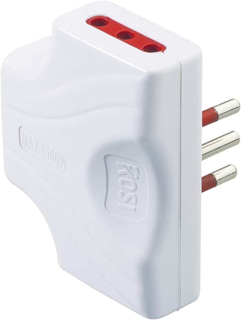 Adattatore triplo extrapiatto 10A con spessore ridotto - Elettrowatt