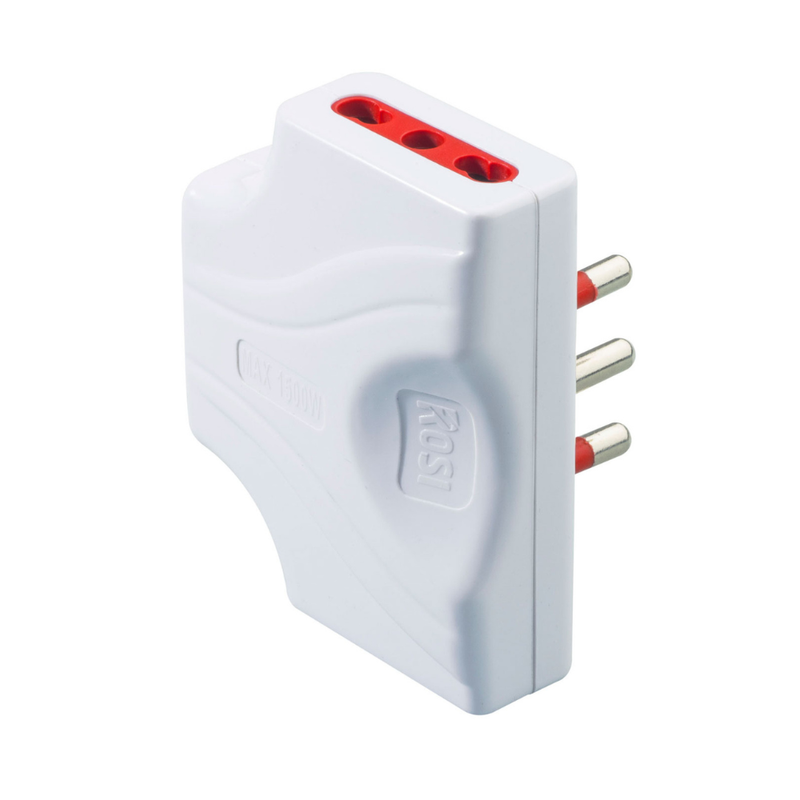 Adattatore triplo extrapiatto 16A con spessore ridotto - Elettrowatt