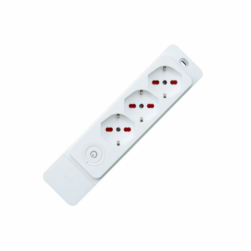 MULTIPRESA 3 PRESE + INTERRUTTORE LINEA PROFESSIONALE SENZA CAVO ADATTA PER CANALINA