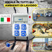 Quadro Elettrico di Distribuzione da Cantiere - 4Prese 220V e Fungo di Emergenza su Cavalletto d'acciaio - ElettroWatt.eu