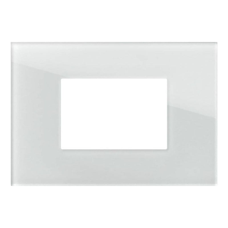 Placca EDGE 3 moduli Vetro Bianco