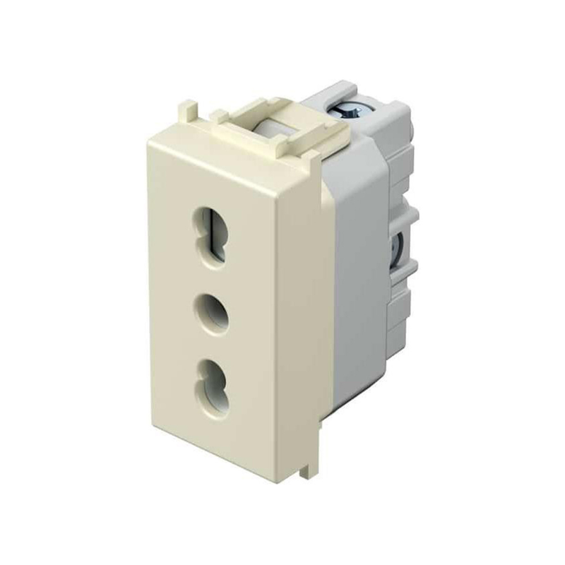 PRESA ITALIANA P17/11+KS2P+E 16A 250V~ 1M IW Colore Panna