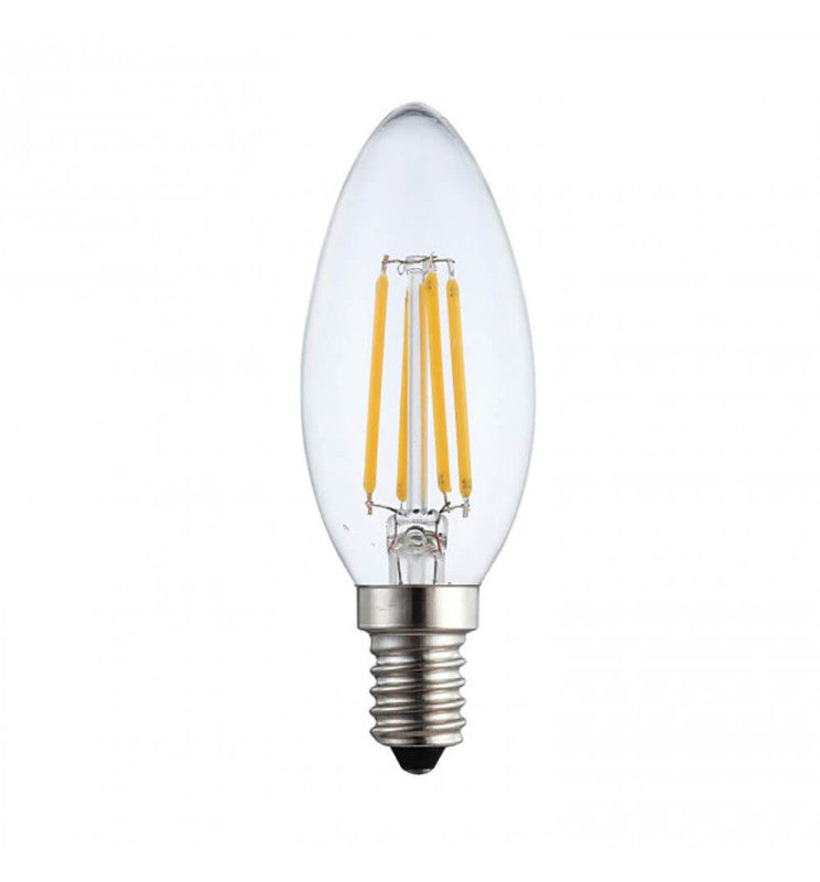 LAMPADA E14 OLIVA FILAMENTO 6W - 3000K LUCE CALDA