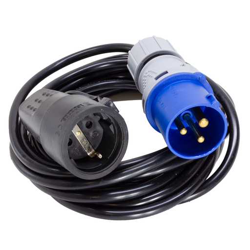 PROLUNGA ADATTATORE 10 METRI CON SPINA CEE E PRESA STANDARD TEDESCO - CAVO 3G1.5 - IP44 - ElettroWatt.eu
