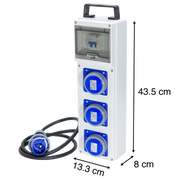 QUADRO TERMOP. 3 PRESE 2P+T 16A 230V IP67 - ElettroWatt.eu