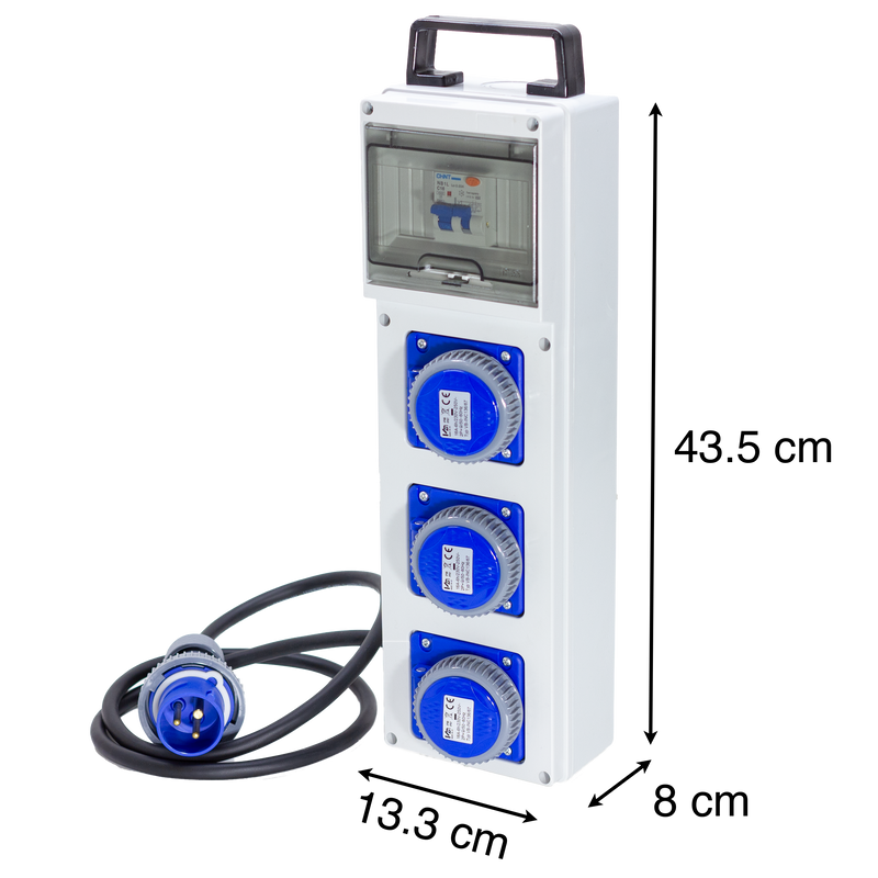 QUADRO TERMOP. 3 PRESE 2P+T 16A 230V IP67 - ElettroWatt.eu