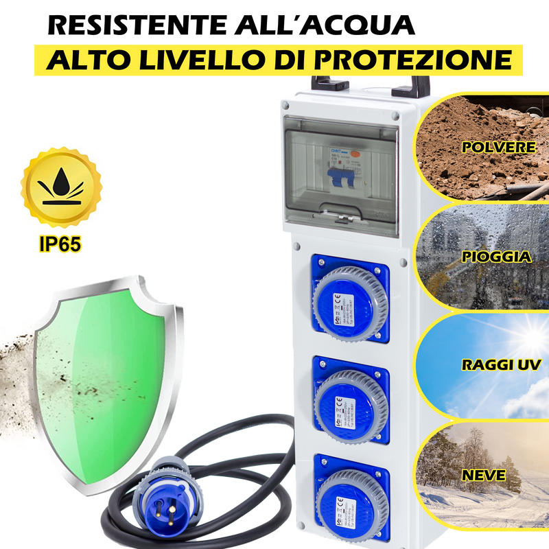 QUADRO TERMOP. 3 PRESE 2P+T 16A 230V IP67 - ElettroWatt.eu