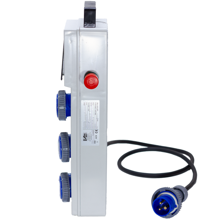 QUADRO TERMOP. 3 PRESE 2P+T 16A 230V IP67 + PULSANTE D'EMERGENZA - ElettroWatt.eu
