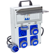 QUADRO TERMOP. 4 PRESE- 2P+T 16A 230V IP67 + PULSANTE D'EMERGENZA - ElettroWatt.eu