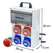 QUADRO ELETTRICO DA CANTIERE ASC 380V CON 2 PRESE 220V e 2 PRESE TRIFASE - ElettroWatt.eu