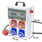 QUADRO ELETTRICO DA CANTIERE ASC 380V CON 2 PRESE 220V e 2 PRESE TRIFASE + FUNGO DI EMERGENZA - ElettroWatt.eu
