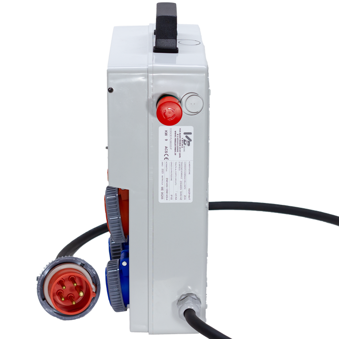 QUADRO ELETTRICO DA CANTIERE ASC 380V CON 2 PRESE 220V e 2 PRESE TRIFASE + FUNGO DI EMERGENZA - ElettroWatt.eu