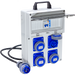 Quadro Elettrico da Cantiere ASC - con allarme di messa a terra - Distributore con 4 Prese Industriali IP67 da 16A con Differenziale da 16A - ElettroWatt.eu