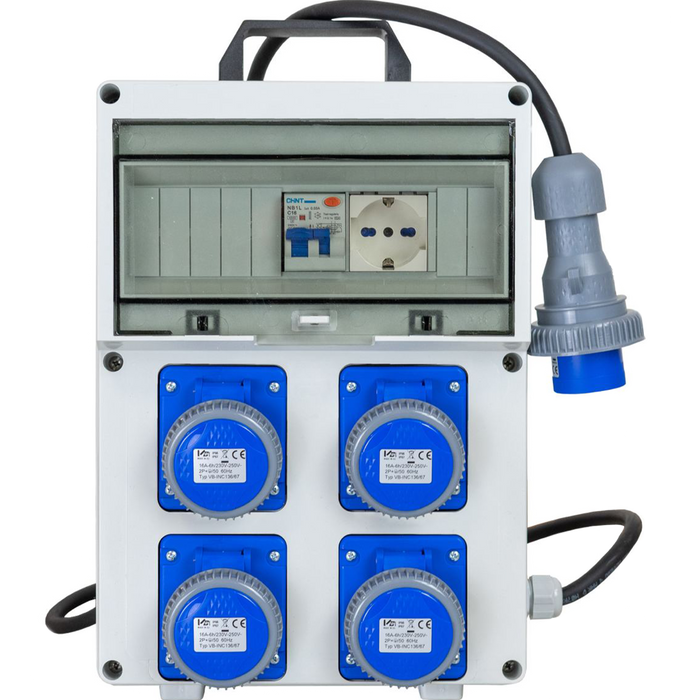 QUADRO ELETTRICO DA CANTIERE ASC 4 PRESE CON PRESA SHUCKO AGGIUNTIVA - ElettroWatt.eu
