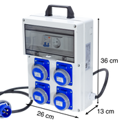 QUADRO TERMOP. 4 PRESE 2P+T 16A 230V IP67 - ElettroWatt.eu