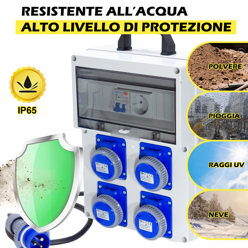 QUADRO TERMOP. 4 PRESE 2P+T 16A 230V IP67 - ElettroWatt.eu