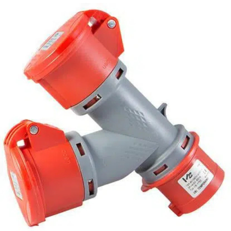 ADATTATORE MULTIPLO A 2 USCITE 16A 3P+T 400V IP44 - Elettrowatt