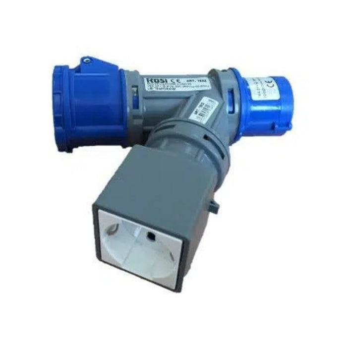 MOLT. SPINA 2P+T 16A 230V IP44,PRESE 1X 2P+T 16A 230V IP44
+1X SCHUKO 10/16A  IP20