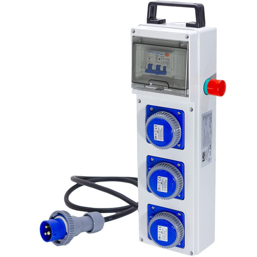 QUADRO TERMOP. 3 PRESE 2P+T 16A 230V IP67 + PULSANTE D'EMERGENZA - ElettroWatt.eu