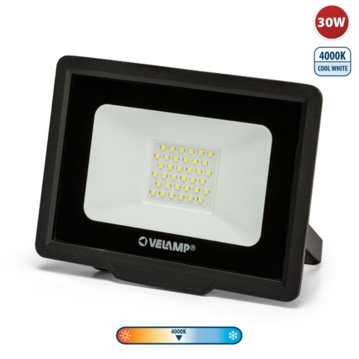 proiettore LED SMD 30W IP65, nero 4000K - ElettroWatt.eu