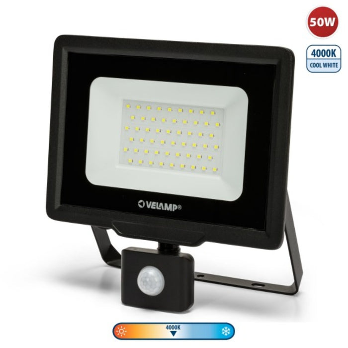 proiettore LED SMD 50W IP44, nero 4000K - ElettroWatt.eu