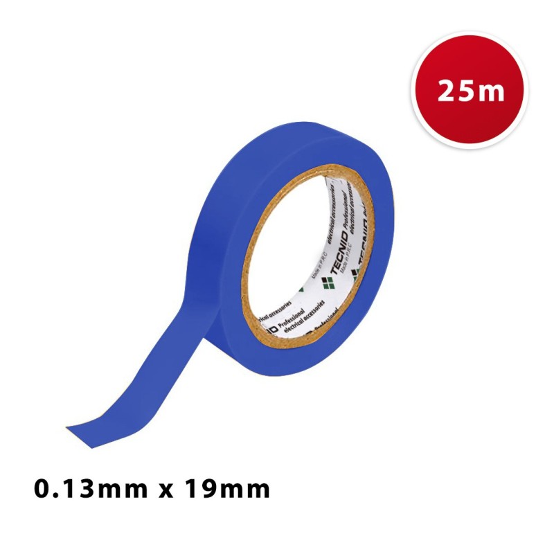 NASTRO ISOLANTE BLU 0.13X19X25 MT