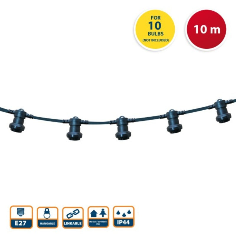 CATENARIA NERA 10MT. X 10 LAMPADINE