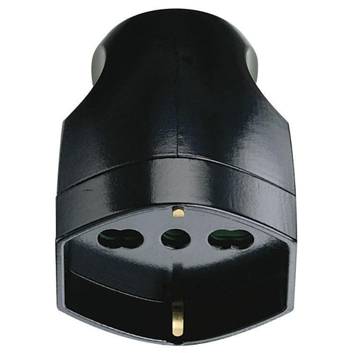 PRESA 2P+T 16A UNIVERSALE ASSIALE NERO - ElettroWatt.eu