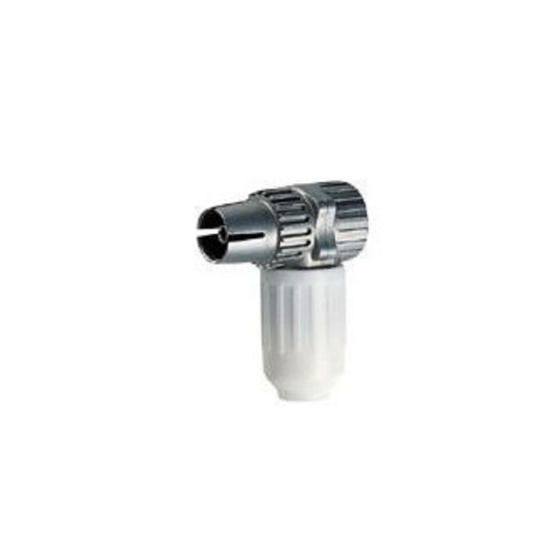 Connettore tv - radio - sat femmina 90 Bianco Antenna - ElettroWatt.eu