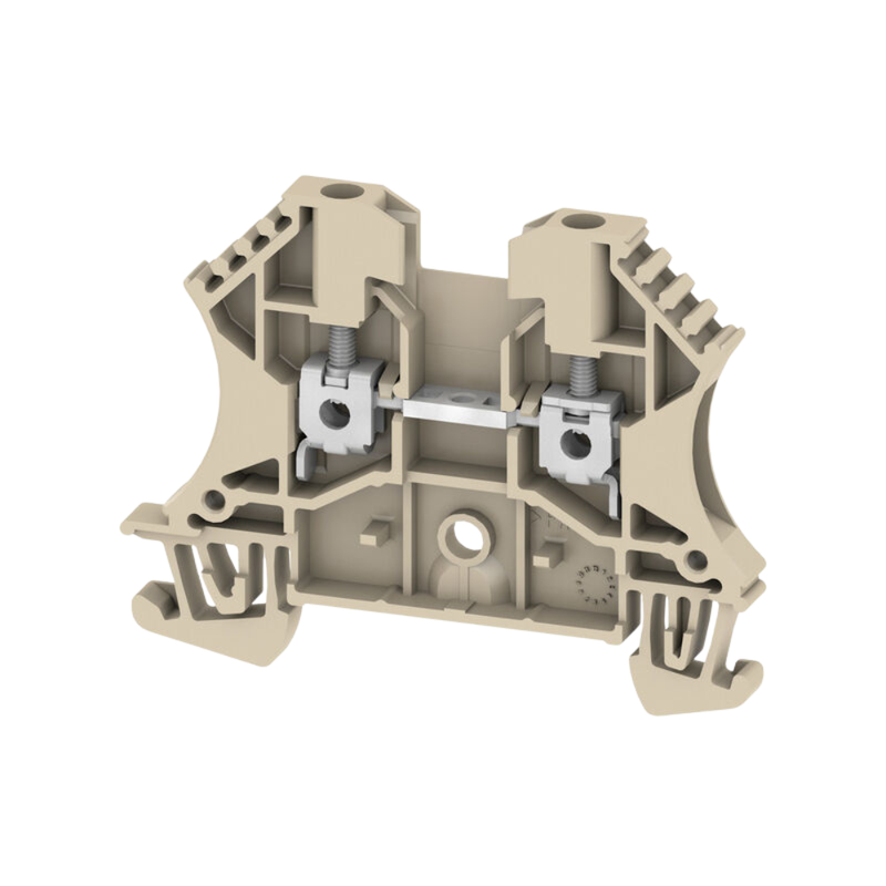 Morsettiera passante, Collegamento a vite, Beige scuro, 2.5 mm², 24 A, 800 V, Numero di collegamenti: 2