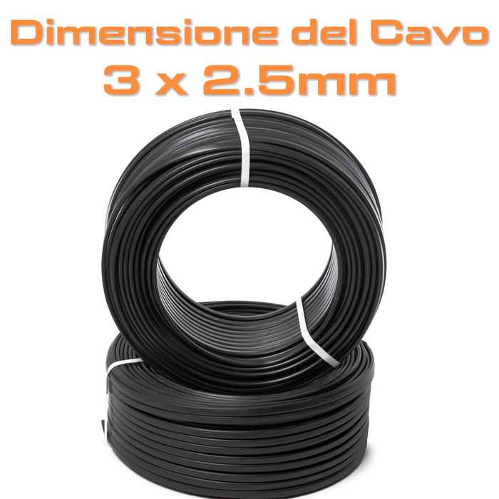 PROLUNGA ELETTRICA INDUSTRIALE 16A DA 10 METRI - CAVO IN NEOPRENE 3G2.5 - PROTEZIONE IP67 - ElettroWatt.eu