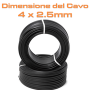 PROLUNGA ELETTRICA TRIFASE 4 POLI INDUSTRIALE PROFESSIONALE DA 30 METRI - CAVO IN NEOPRENE 4G2.5 - ElettroWatt.eu