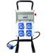 Quadro Elettrico di Distribuzione da Cantiere - 4Prese 220V e Fungo di Emergenza su Cavalletto d'acciaio - ElettroWatt.eu